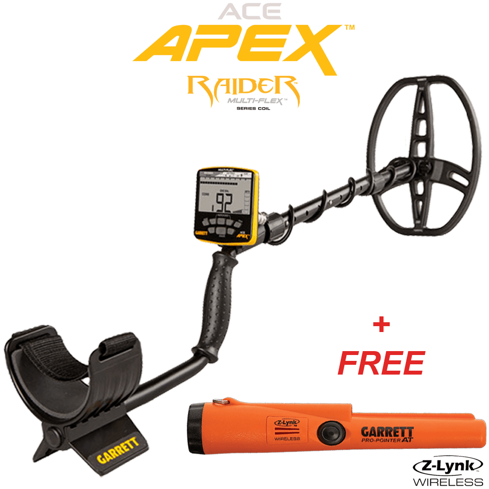 Garrett Ace APEX with 8.5" x 11" Raider + Free Pro-Pointer