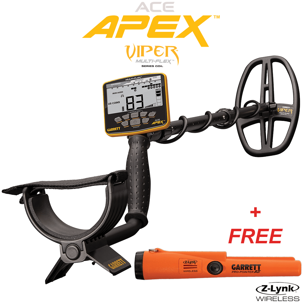 Garrett Ace APEX with 6" x 11" Viper Coil + Free Pro-Pointer