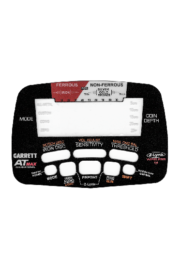 Front panel decal/sticker for Garrett AT MAX