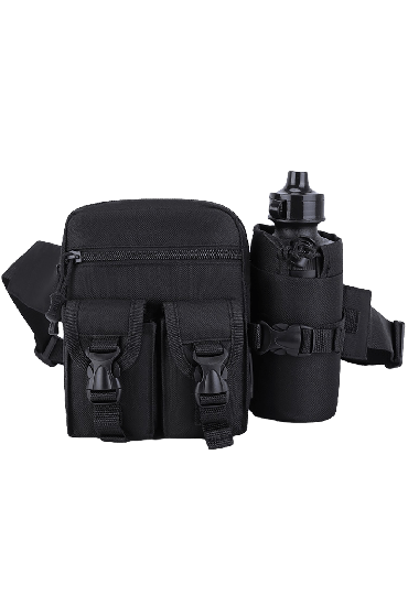 Pioneer Waist Pouch & Bottle - Black