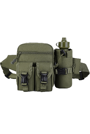 Pioneer Waist Pouch & Bottle - Olive Green