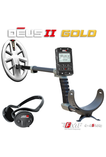 DEUS II Gold with High Frequency FMF Elliptical 9.5" Coil, Remote Control & WSA ST Headphones DEUS II Gold with High Frequency FMF Elliptical 9.5" Coil, Remote Control & WSA ST Headphones