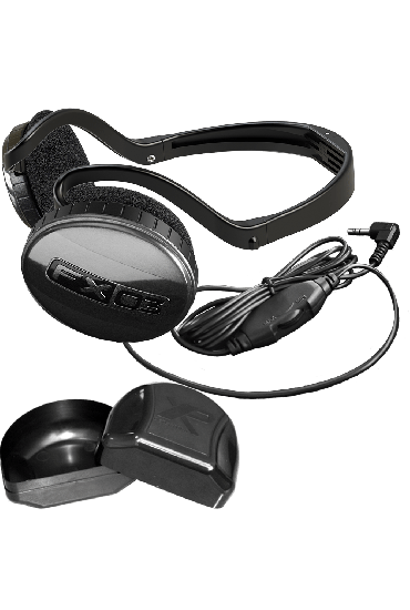 XP lightweight FX03 headphones with storage box