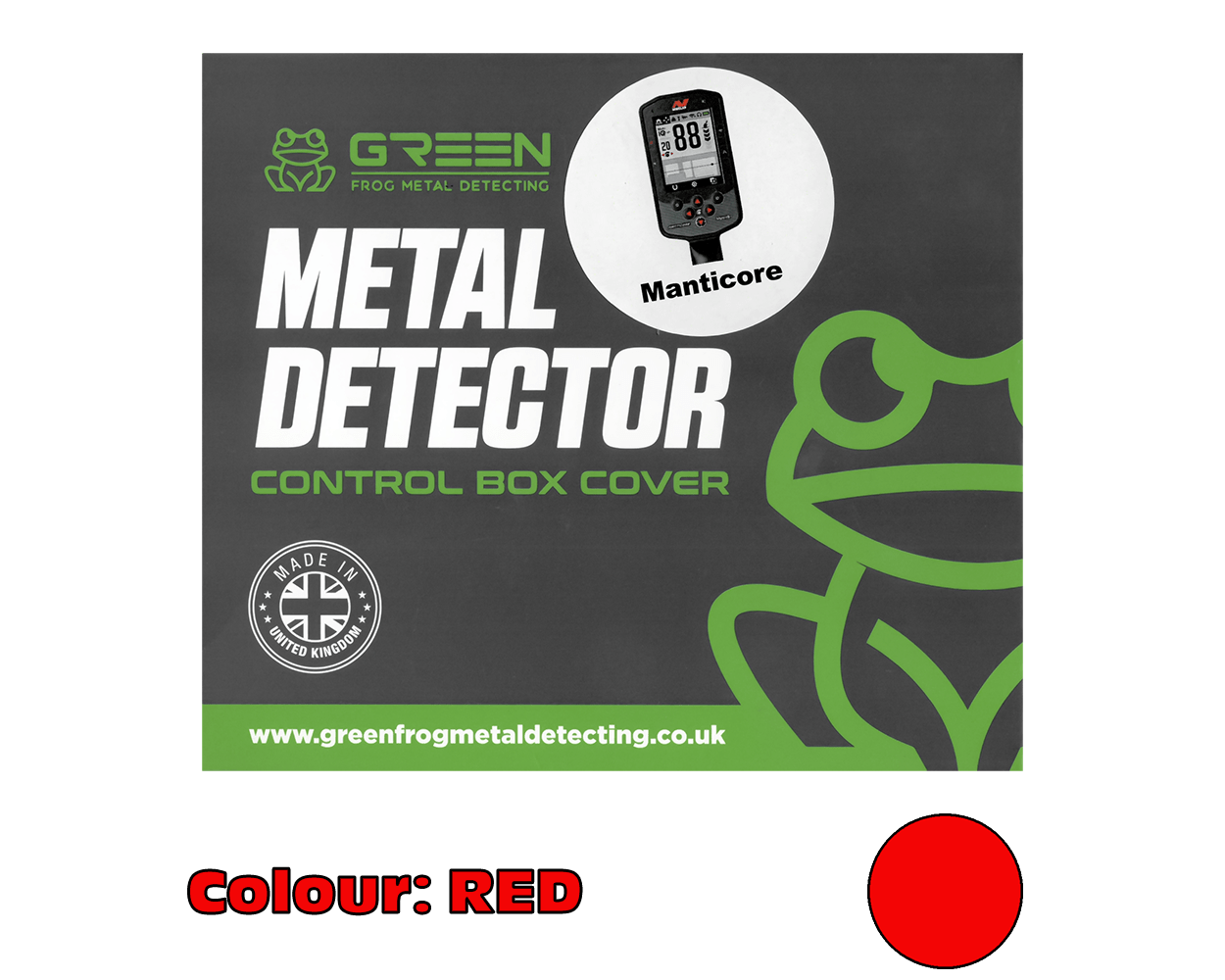 Green Frog Control Box Cover for Manticore - RED
