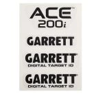 Label/sticker set for Garrett Ace 200i