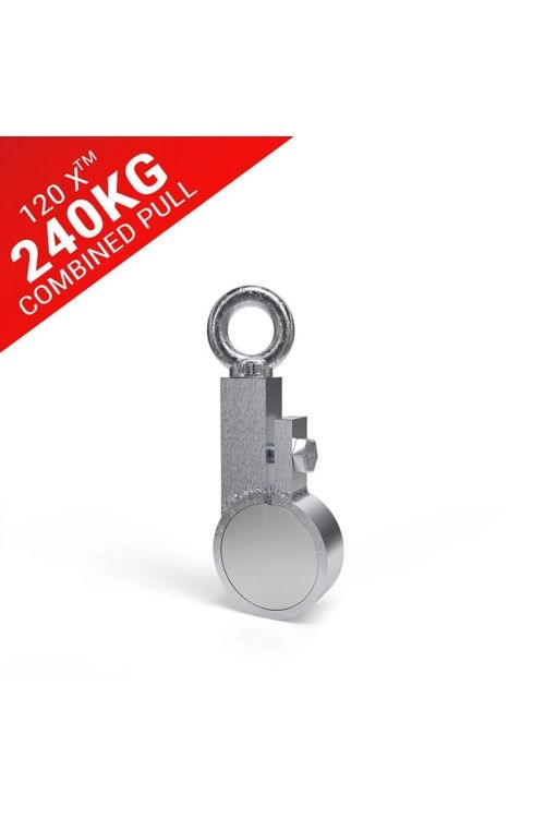 120 X™ double-sided clamp neodymium 240KG fishing recovery magnet for magnet fishing.