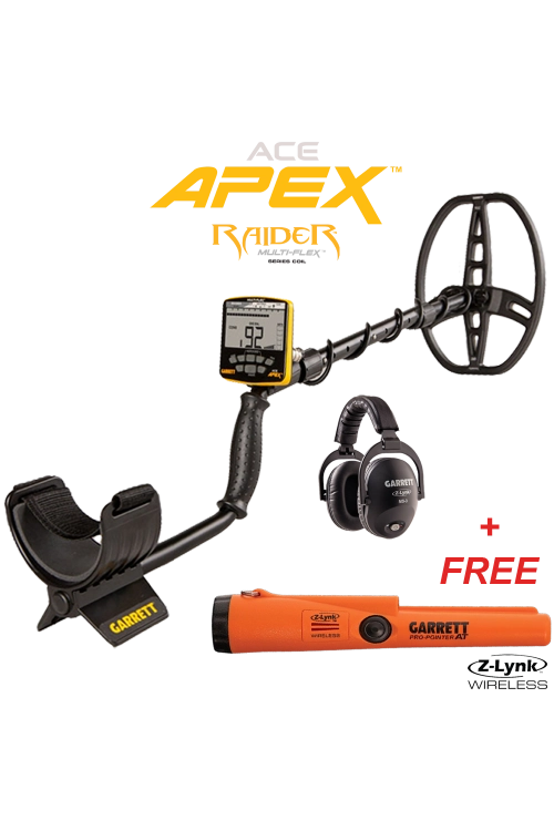 Garrett Ace APEX with 8.5x11 Raider & MS3 + Free Pro-pointer